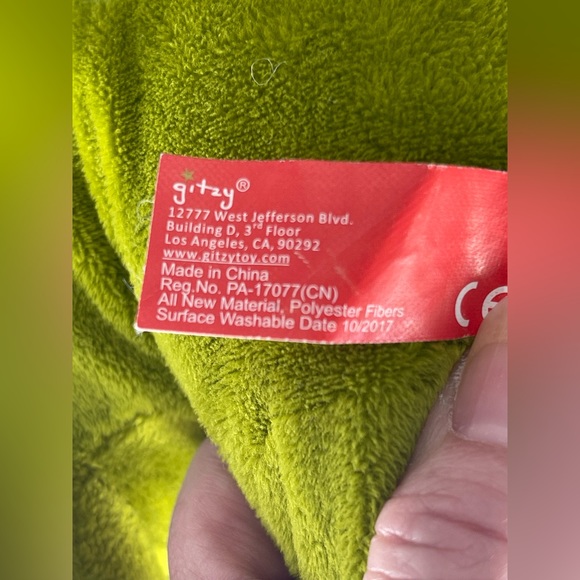 Gitzy Baby Plush Dinosaur Stuffed Animal Cuddle Toy with Rattle Green 2017 14” - Picture 11 of 12